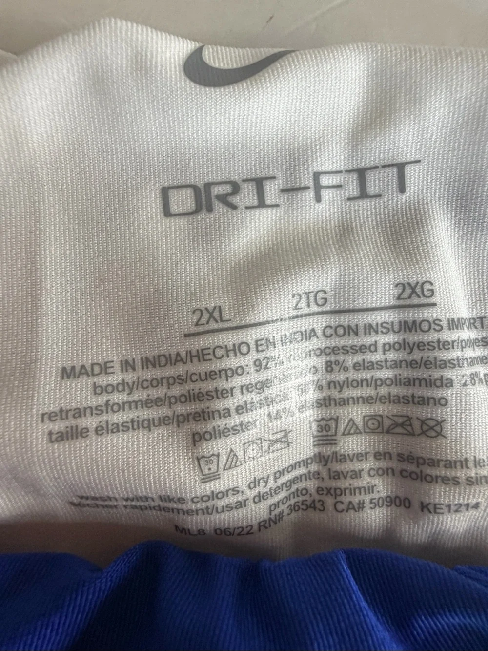 NWOT Lot 3 Nike Men's Stretch Boxer Briefs size 2XL  White & Blue